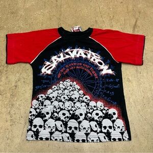 Red and Black Graphic Kids Shirt